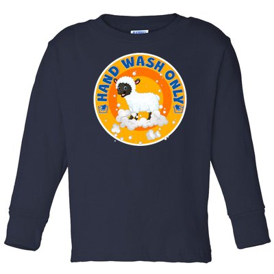 Cute Lamb Sheep Hand Wash Only Toddler Long Sleeve Shirt