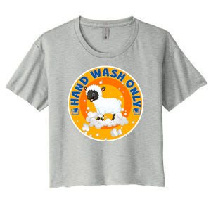 Cute Lamb Sheep Hand Wash Only Women's Crop Top Tee