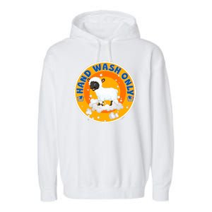 Cute Lamb Sheep Hand Wash Only Garment-Dyed Fleece Hoodie