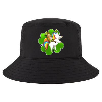 Cute Leprechaun Riding Unicorn Cool Comfort Performance Bucket Hat