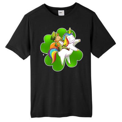 Cute Leprechaun Riding Unicorn Tall Fusion ChromaSoft Performance T-Shirt