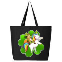 Cute Leprechaun Riding Unicorn 25L Jumbo Tote