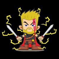 Cute Lightning Cartoon God Of Thunder Backpack