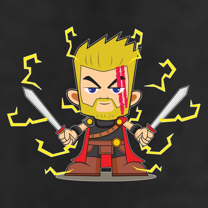 Cute Lightning Cartoon God Of Thunder Adult Drive Performance Visor