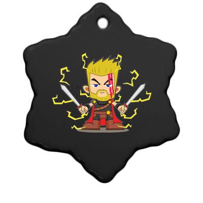 Cute Lightning Cartoon God Of Thunder Ceramic Star Ornament