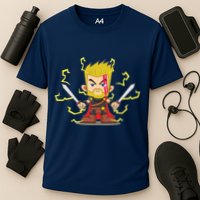 Cute Lightning Cartoon God Of Thunder Cooling Performance Crew T-Shirt