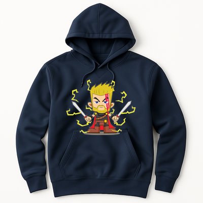 Cute Lightning Cartoon God Of Thunder Hoodie