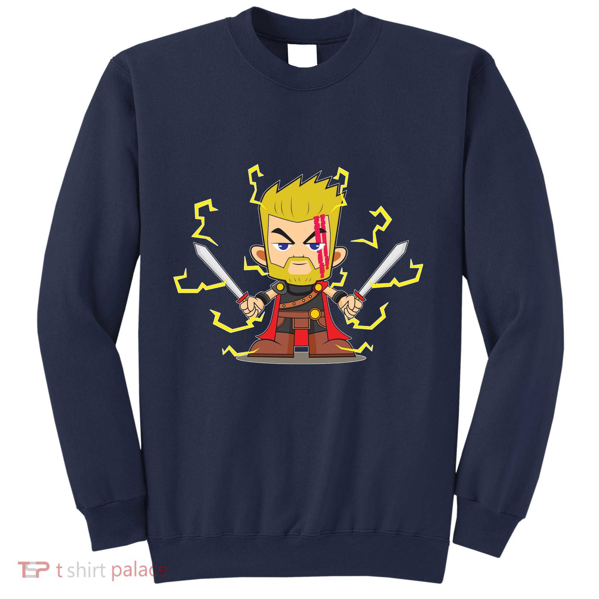 Cute Lightning Cartoon God Of Thunder Sweatshirt