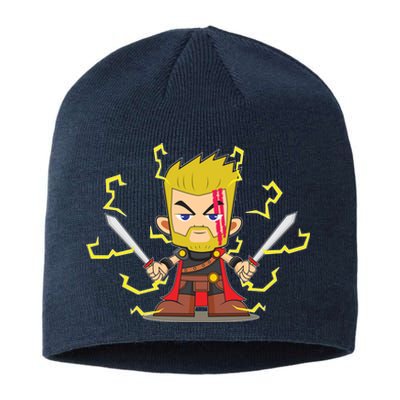 Cute Lightning Cartoon God Of Thunder Sustainable Beanie