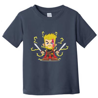 Cute Lightning Cartoon God Of Thunder Toddler T-Shirt