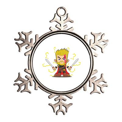 Cute Lightning Cartoon God Of Thunder Metallic Star Ornament