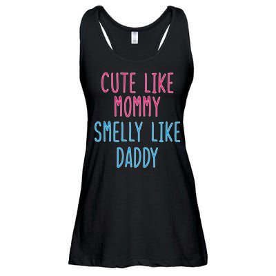 Cute Like Mommy Smelly Like Daddy Ladies Essential Flowy Tank