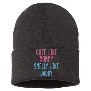 Cute Like Mommy Smelly Like Daddy Sustainable Knit Beanie