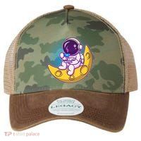 Cute Little Astronaut Drinking Coffee Legacy Tie Dye Trucker Hat