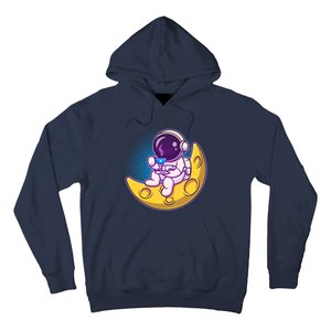 Cute Little Astronaut Drinking Coffee Hoodie