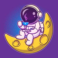 Cute Little Astronaut Drinking Coffee Long Sleeve Shirt