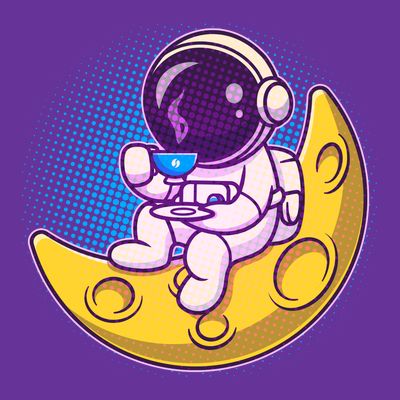 Cute Little Astronaut Drinking Coffee T-Shirt
