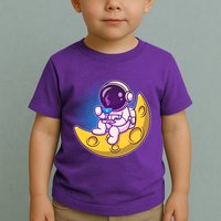 Cute Little Astronaut Drinking Coffee Toddler T-Shirt