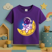 Cute Little Astronaut Drinking Coffee Toddler T-Shirt