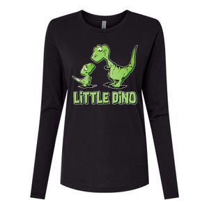 Cute Little Dino Dinosaur Little Younger Sibling Womens Cotton Relaxed Long Sleeve T-Shirt