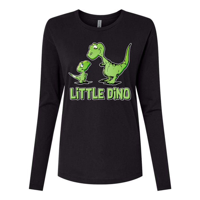 Cute Little Dino Dinosaur Little Younger Sibling Womens Cotton Relaxed Long Sleeve T-Shirt