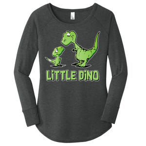 Cute Little Dino Dinosaur Little Younger Sibling Women's Perfect Tri Tunic Long Sleeve Shirt