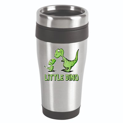 Cute Little Dino Dinosaur Little Younger Sibling 16oz Travel Tumbler