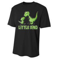 Cute Little Dino Dinosaur Little Younger Sibling Performance Sprint T-Shirt