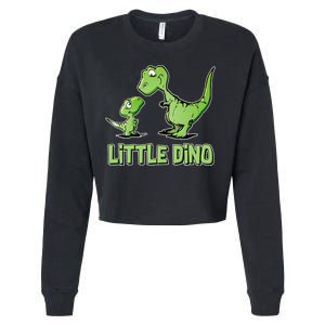 Cute Little Dino Dinosaur Little Younger Sibling Cropped Pullover Crew