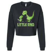 Cute Little Dino Dinosaur Little Younger Sibling Cropped Pullover Crew