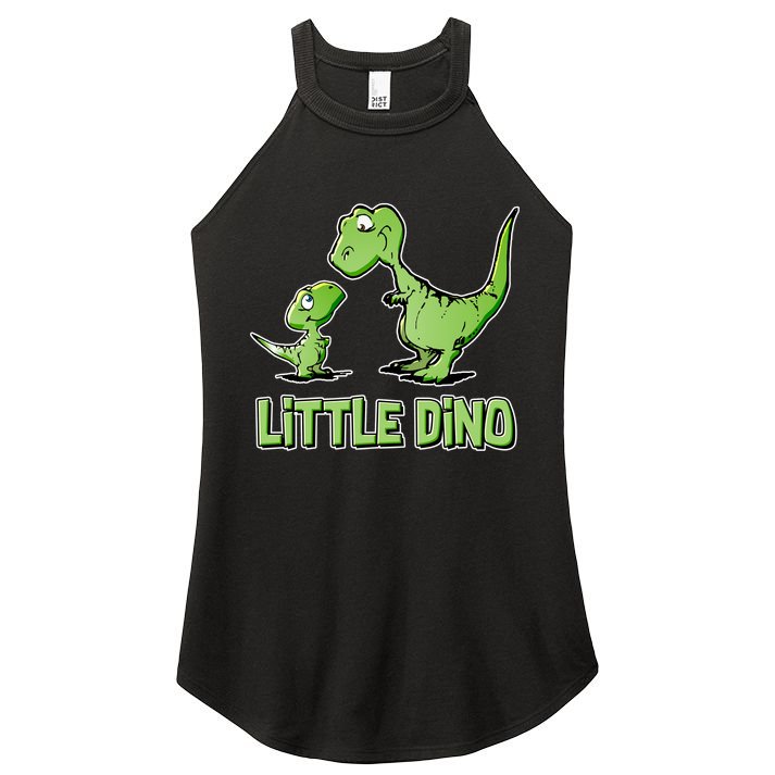 Cute Little Dino Dinosaur Little Younger Sibling Women's Perfect Tri Rocker Tank