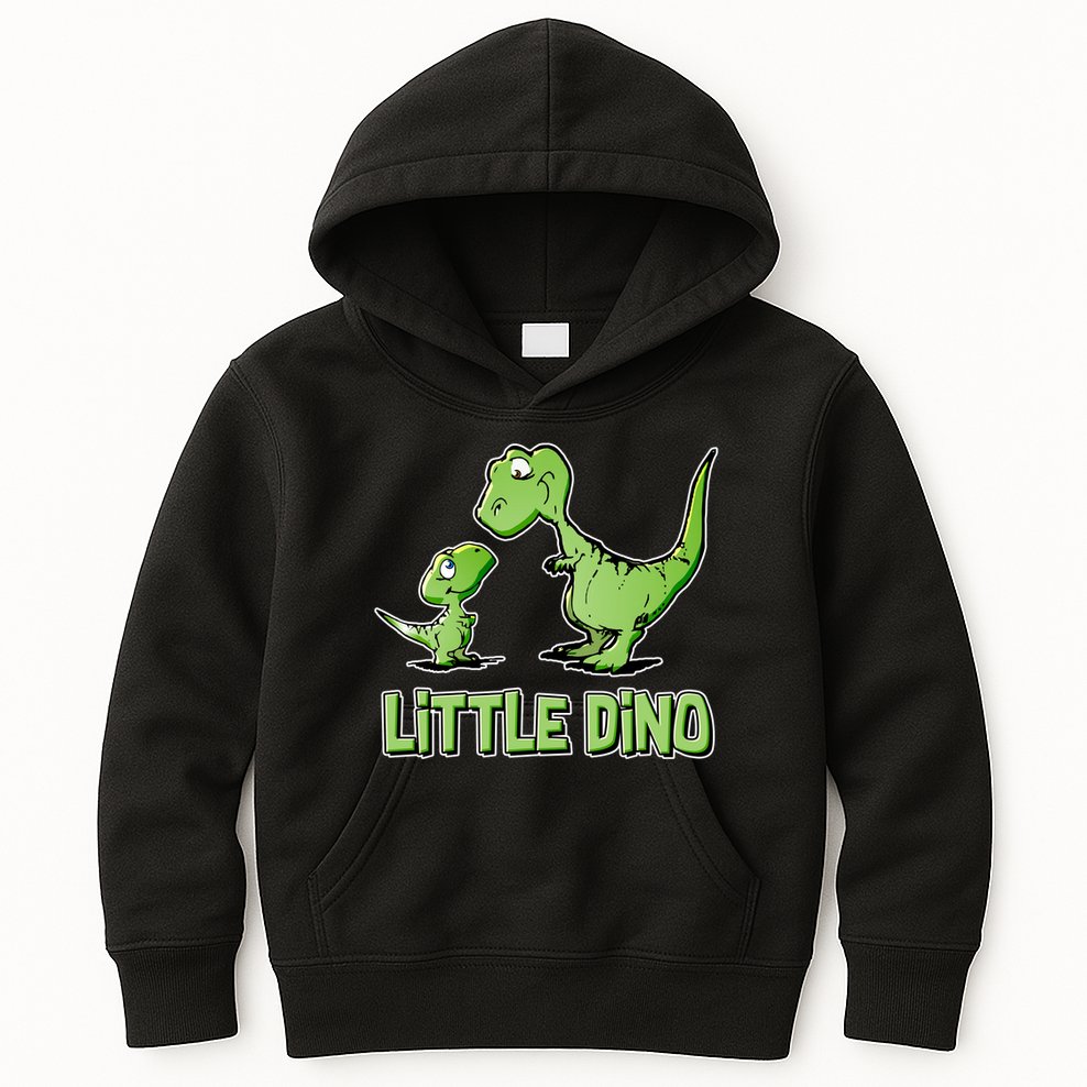 Cute Little Dino Dinosaur Little Younger Sibling Kids Hoodie