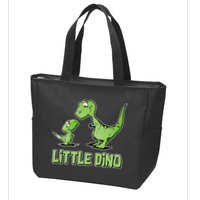 Cute Little Dino Dinosaur Little Younger Sibling Zip Tote Bag