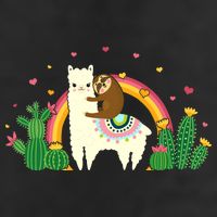 Cute Llama Sloth Love Adult Drive Performance Visor