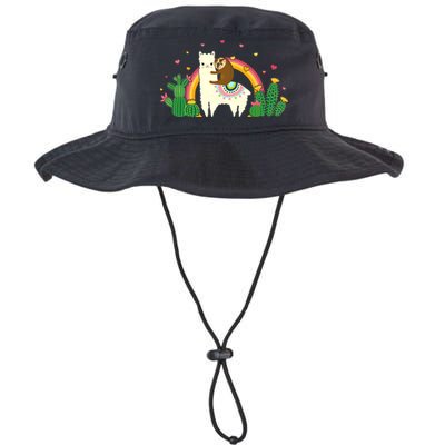 Cute Llama Sloth Love Bucket Hat
