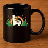 Cute Llama Sloth Love 11oz C Handle Ceramic Mug