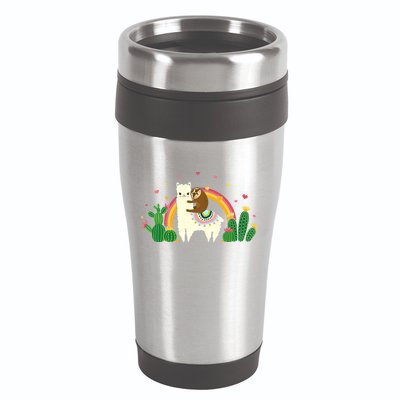 Cute Llama Sloth Love 16oz Travel Tumbler
