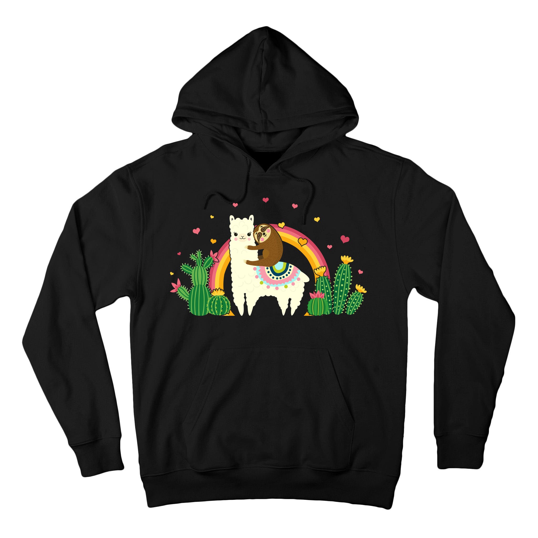 Cute Llama Sloth Love Tall Hoodie