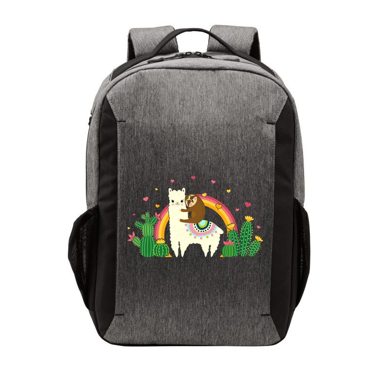 Cute Llama Sloth Love Vector Backpack