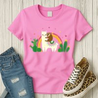 Cute Llama Sloth Love Womens T-Shirt