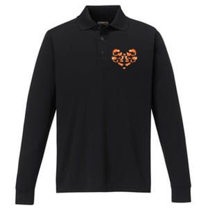 Cute Love Heart Foxes Performance Long Sleeve Polo