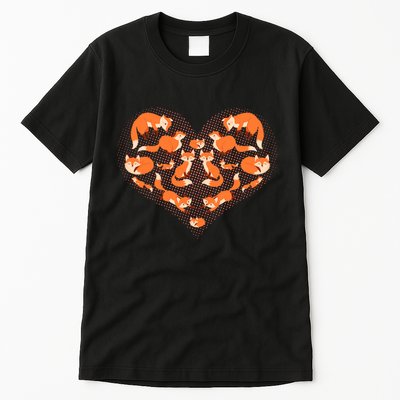 Cute Love Heart Foxes Tall T-Shirt
