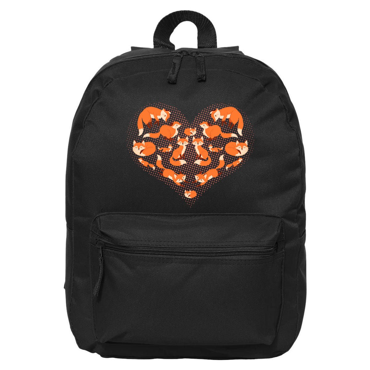 Cute Love Heart Foxes 16 in Basic Backpack