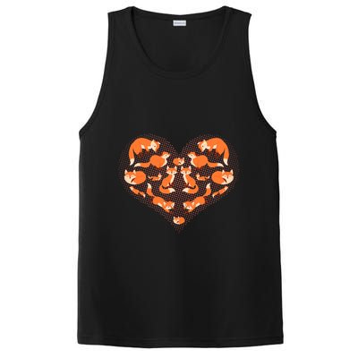 Cute Love Heart Foxes PosiCharge Competitor Tank