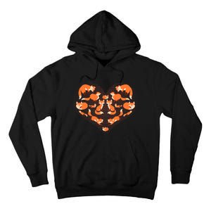 Cute Love Heart Foxes Tall Hoodie