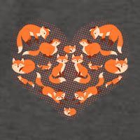 Cute Love Heart Foxes Vector Backpack