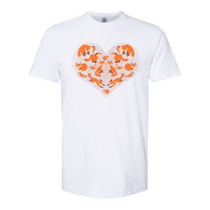 Cute Love Heart Foxes Softstyle CVC T-Shirt