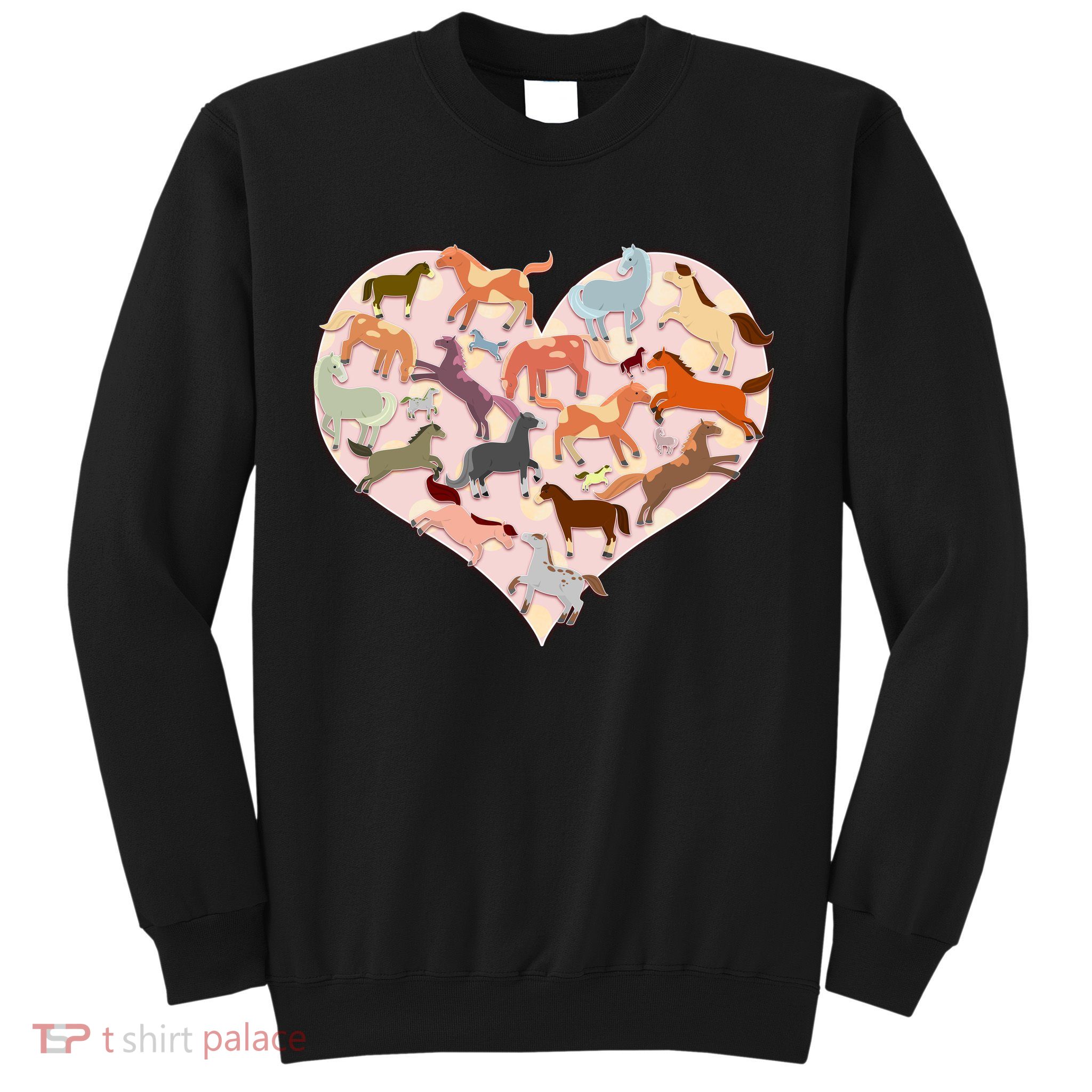 Cute Love Heart Horses Sweatshirt