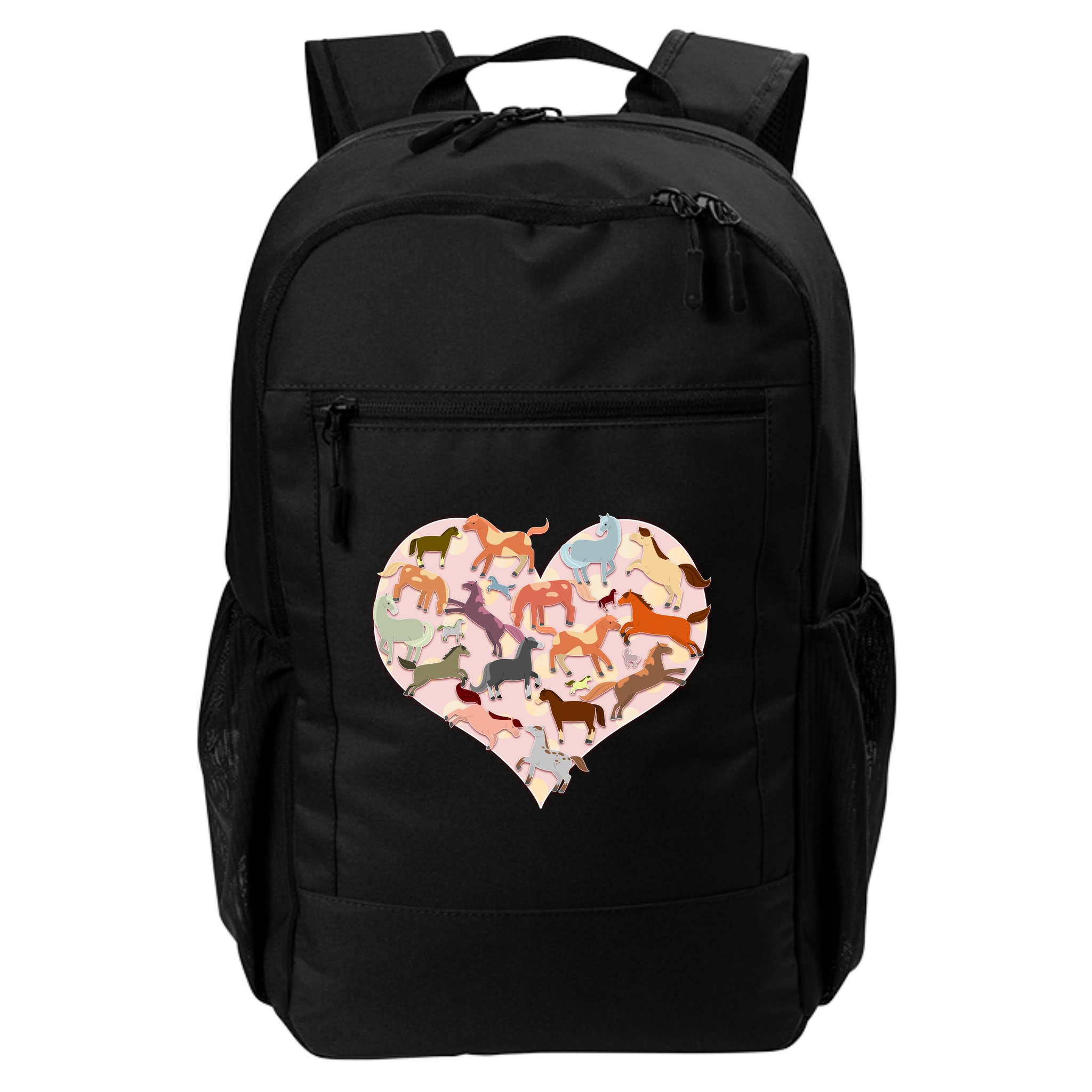 Cute Love Heart Horses Backpack