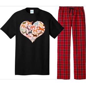 Cute Love Heart Horses Pajama Set